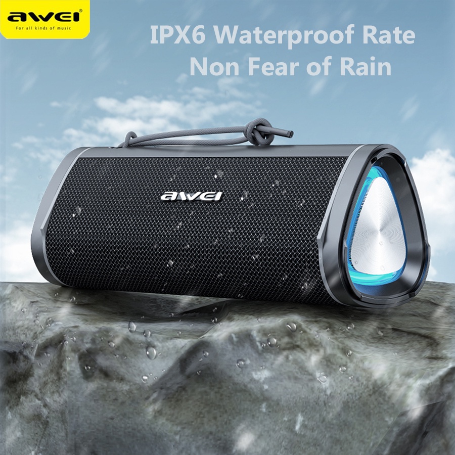 Awei Y331 TWS Outdoor Waterproof Speaker Bluetooth Wireless Stereo Super Bass Sound Support TF Card 2000mAh For Travel Party