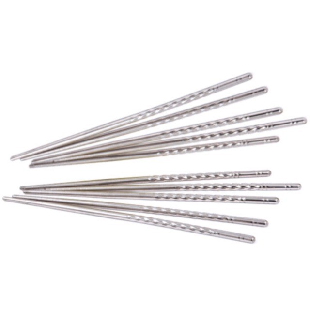 Vỉ 5 Đôi Đũa Inox Xoắn