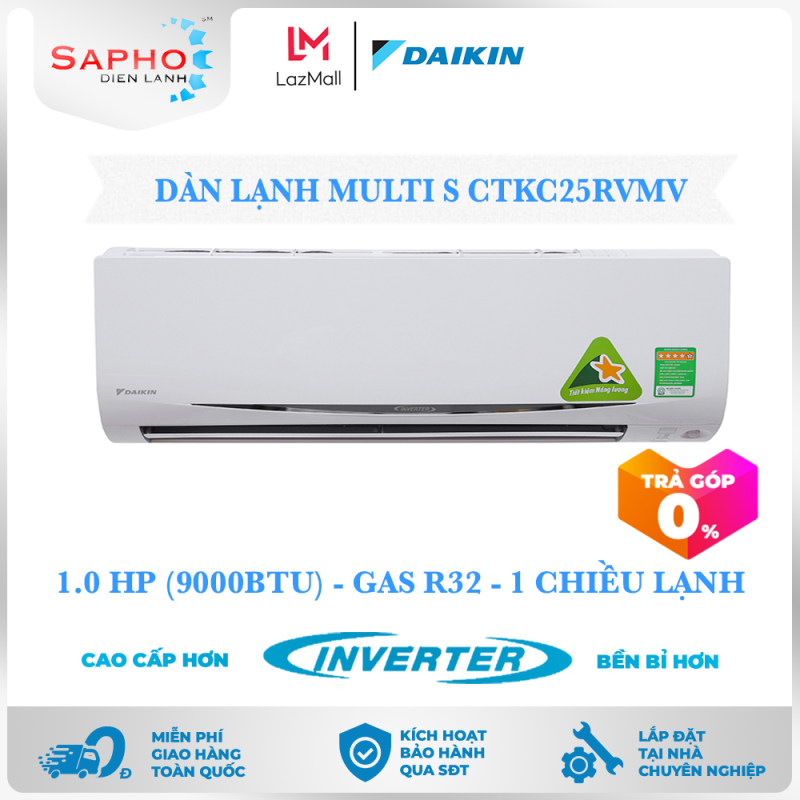 Bảng giá [Free Lắp HCM & HN] Multi S Dàn Lạnh CTKC25RVMV 1.0 HP (9000btu) Inverter Gas R32 Treo Tường 1 Chiều Lạnh Điều Hoà Daikin - Điện Máy Sapho