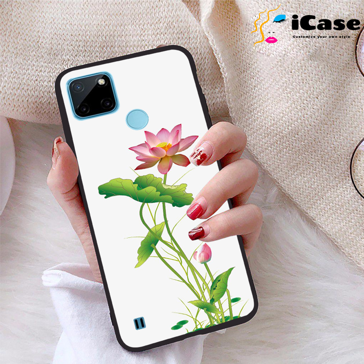Ốp lưng Realme C21Y viền dẻo TPU BST Sen