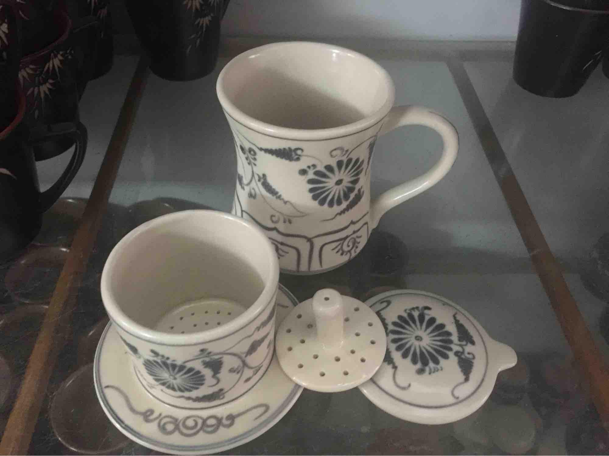 Phin pha cafe gốm sứ Bát Tràng cao cấp