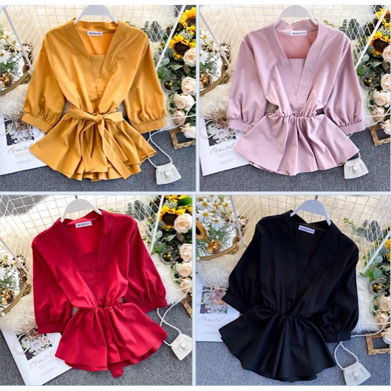Áo peplum #bigsize 60=>90kg