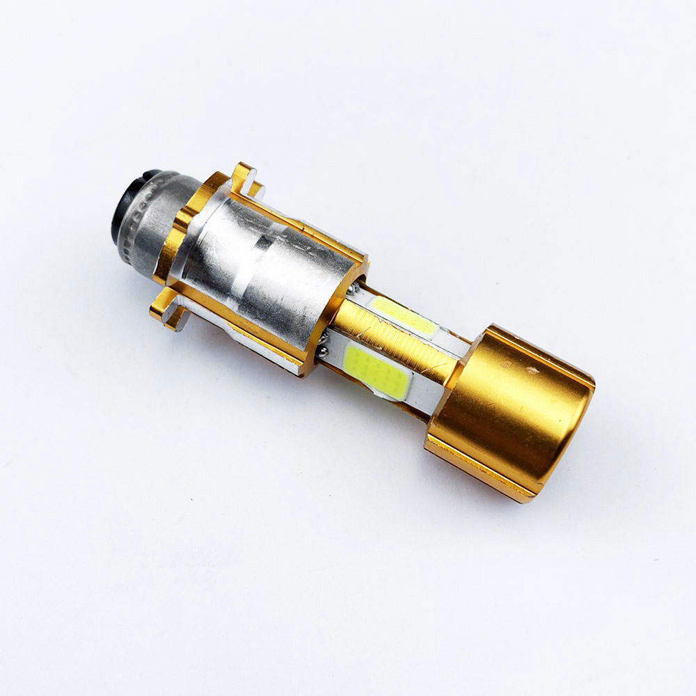 [HCM]Đèn Pha Cob 3 Tim M5 ( vỏ cam) Gắn Xe Đời Cũ [ Sáng Trắng ]