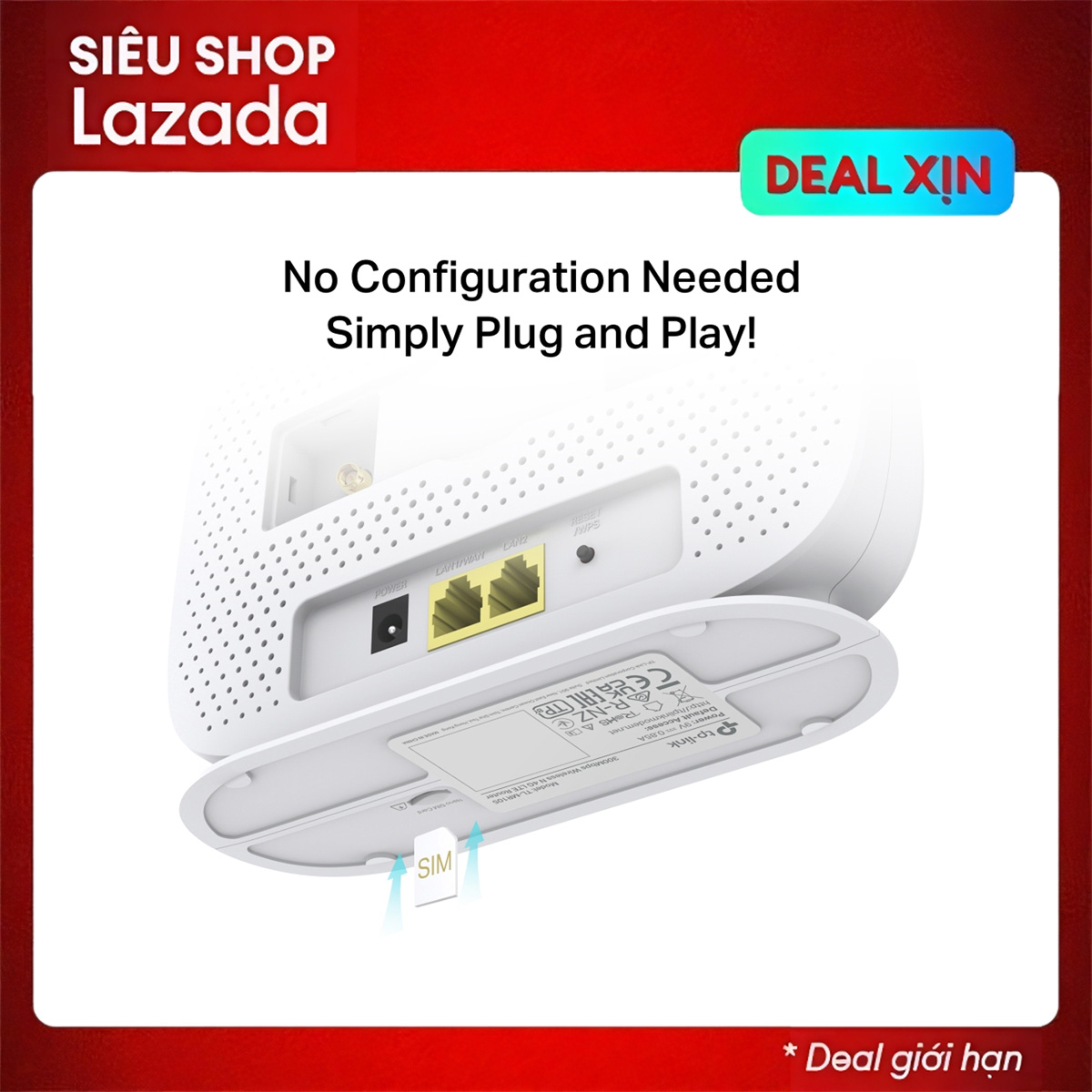 TP-LINK MR105 - Router Không Dây 4G LTE Tốc Độ 300Mbps