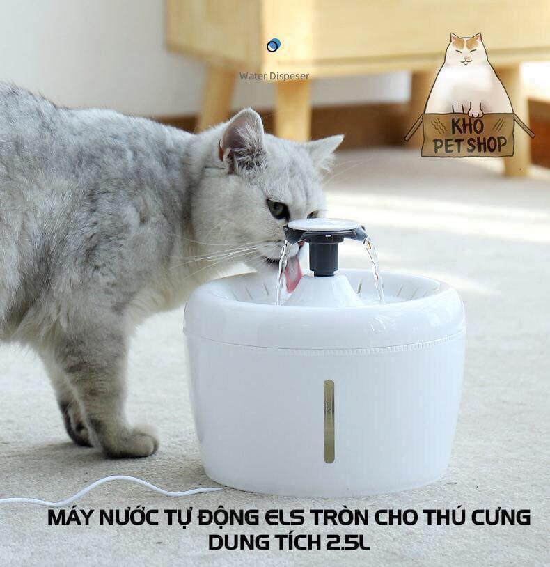 Máy nước tự động ELS tròn cho thú cưng