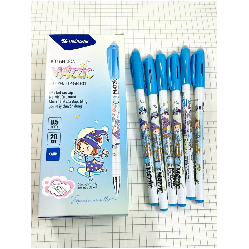 Bút gel xóa được Thiên Long 0.5mm (20 bút/hộp) TP-GELE01