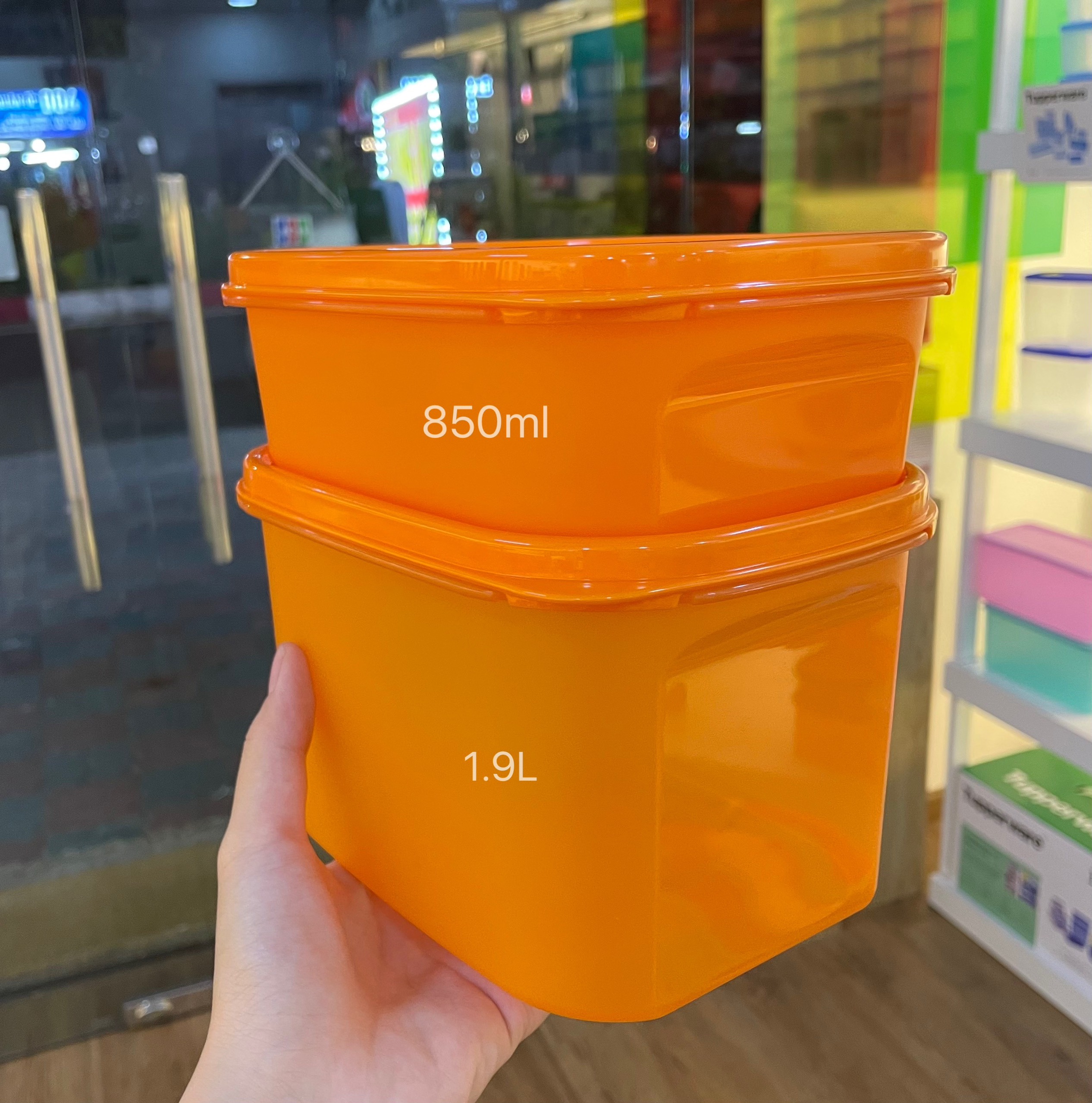 Hộp Trữ Mát Tupperware Colorful Rectangular Set 8 nhiều màu - Tupperware Mall Chợ Lớn