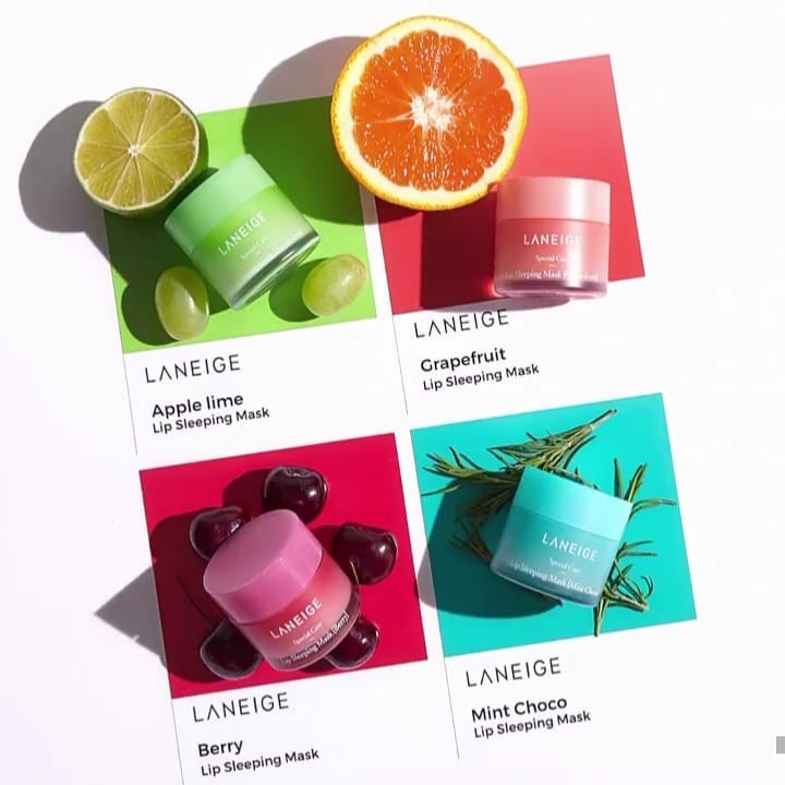 Set 4 Mặt Nạ Ngủ Môi Laneige Lip Sleeping Mini 4 X 8G Mềm Mượt Môi Tri Khô Môi Hiệu Quả