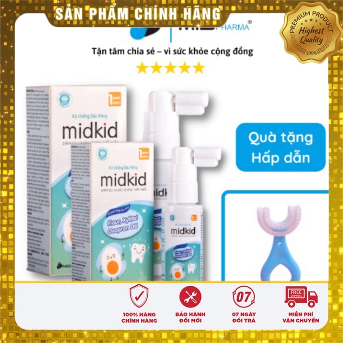 Xịt Chống Sâu Răng Midkid Cho Bé Từ 1 Tuổi