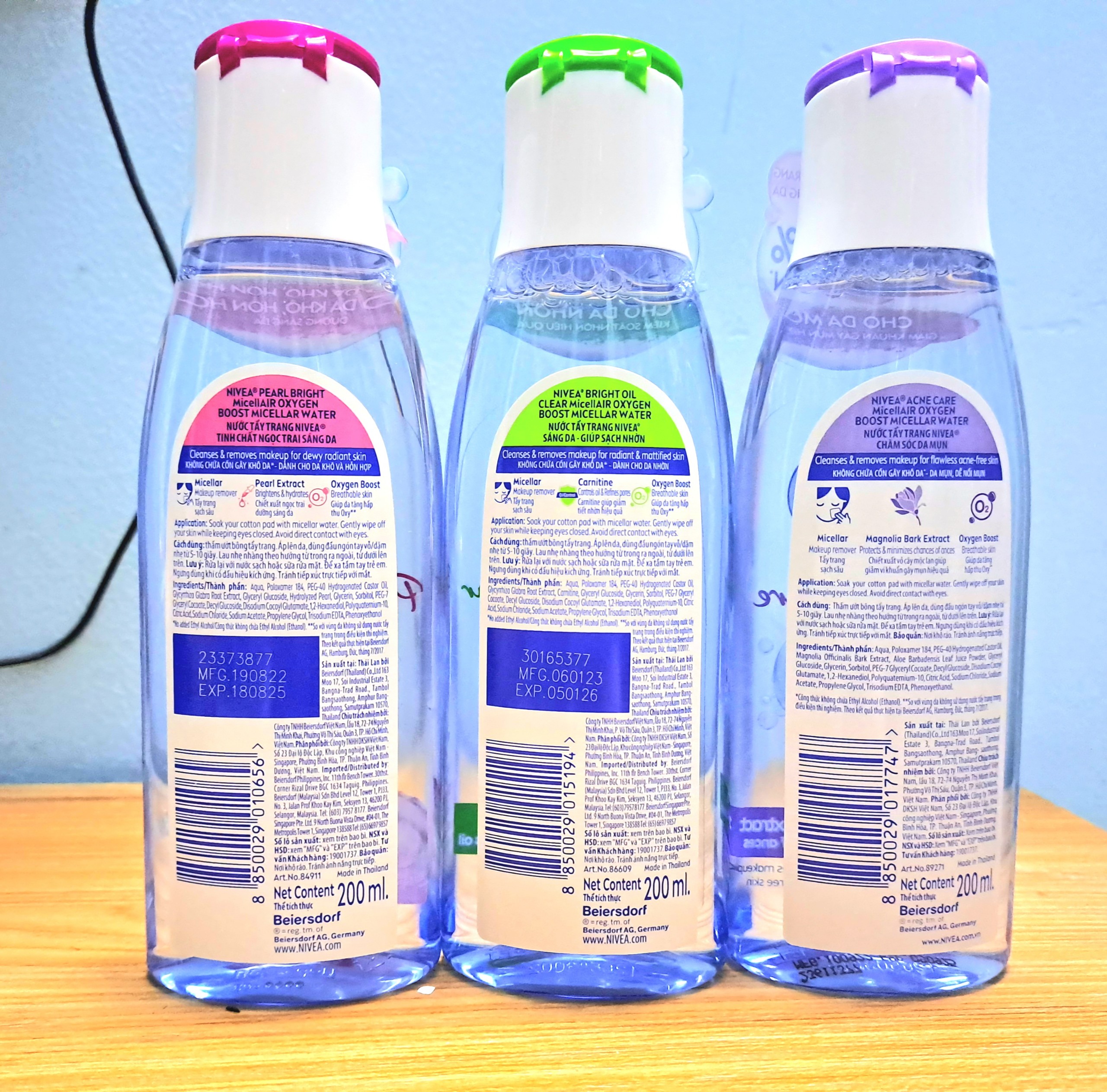 (200ml)Nước Tẩy Trang Không Cồn NIVEA 200ml