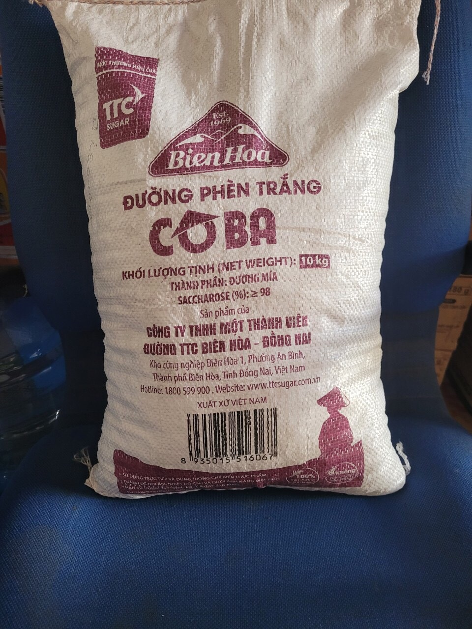 Đường phèn trắng cô ba hạt nhỏ bao 10kg