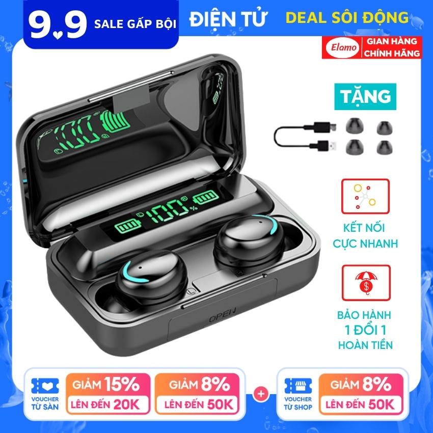 Tai nghe bluetooth F9 pro micro gắn trong, tai nghe không dây trả lời cuộc gọi, tai nghe bluetooth không dây điều khiển âm lượng, tai nghe nhét tai không dây kiêm sạc dự phòng – Elamo Store