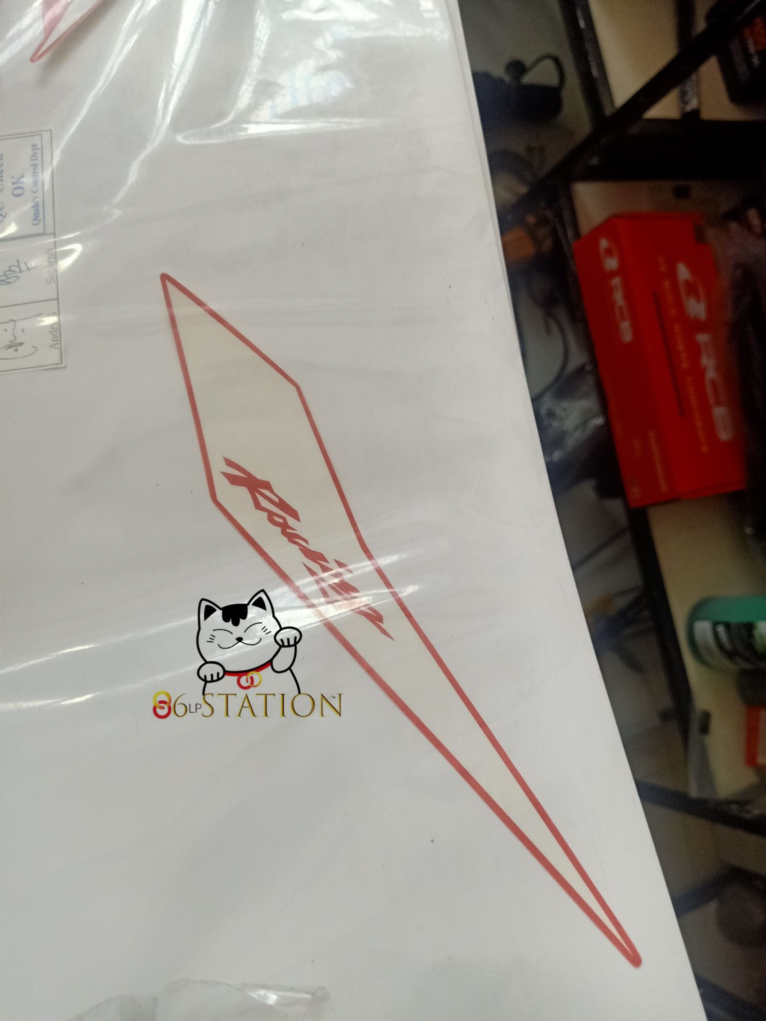 Tem sonic trắng đỏ racing xé lẻ