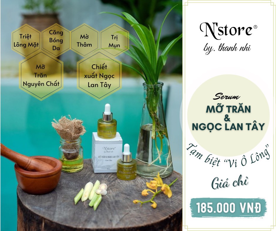 Serum Mỡ trăn & Ngọc Lan Tây N’store (triệt lông, dưỡng da, tri m ụ n)