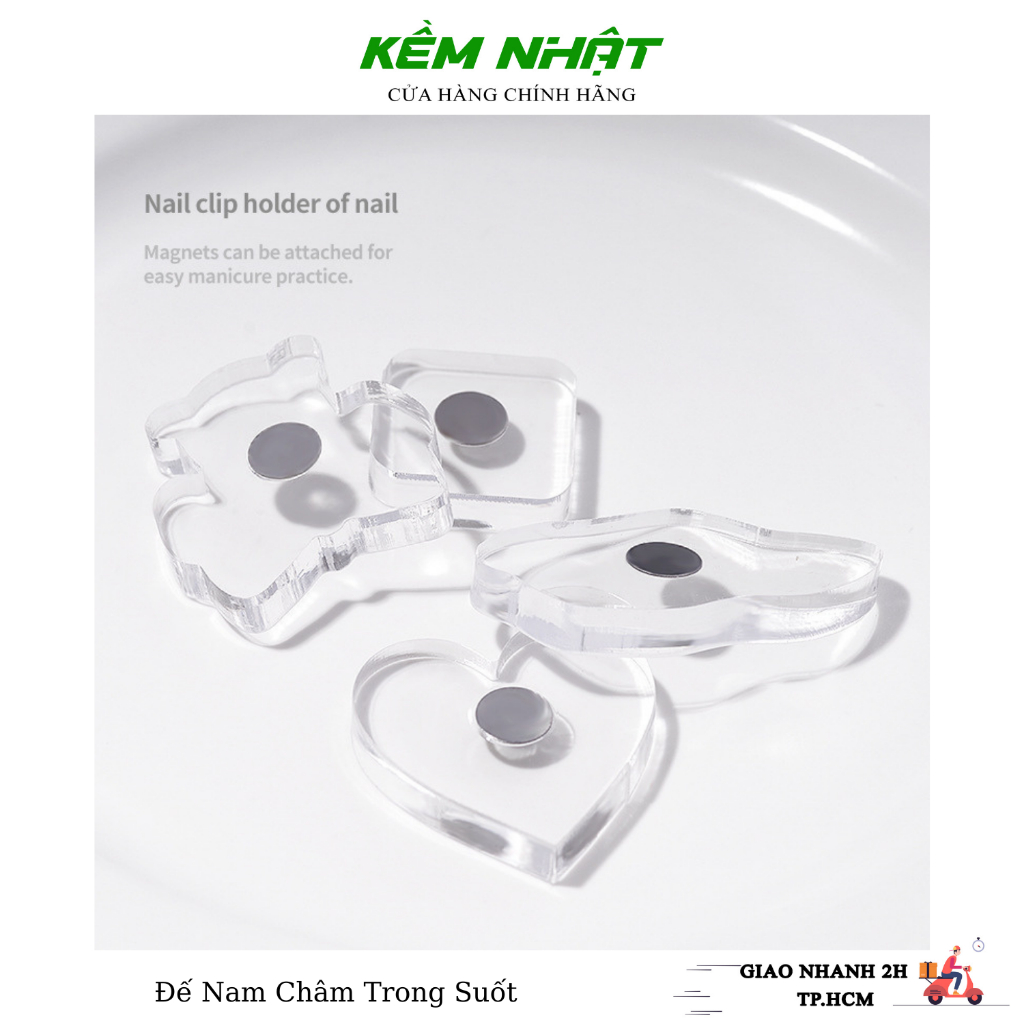 Đế Kê Móng Nam Châm Trong Suốt ( Không Kèm Chân Móng )
