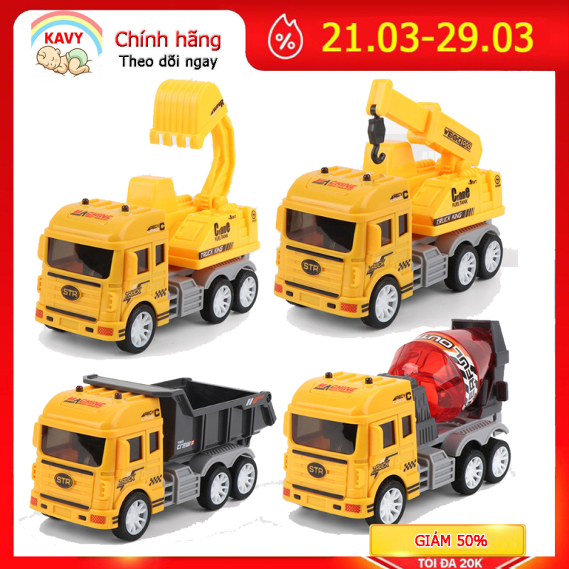 Bộ đồ chơi xe xây dựng  cho bé gồm 4 chiếc với các chi tiết chuyển động linh hoạt, TẶNG kèm 1 xe ô tô mini xinh xắn đáng yêu, giúp bé chơi vui vẻ, nuôi dưỡng tinh thần ham học hỏi cho bé