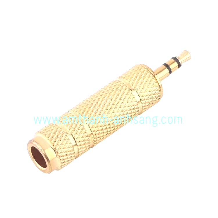 Đầu jack chuyển 6 ly cái sang 3.5 ly, 01 cái rắc chuyển tín hiệu âm thanh, jack chuyển đổi, chuyển 6.3mm ra 3.5mm