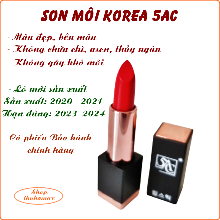 Son môi lì Hàn Quốc 5AC không chì