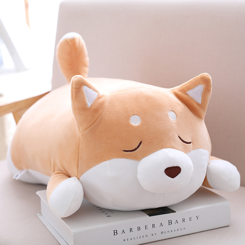 Giao hàng tận nơi logo đồ chơi nhồi bông gối ôm shiba inu gối ôm chó bông búp bê búp bê akita koki nhật bản