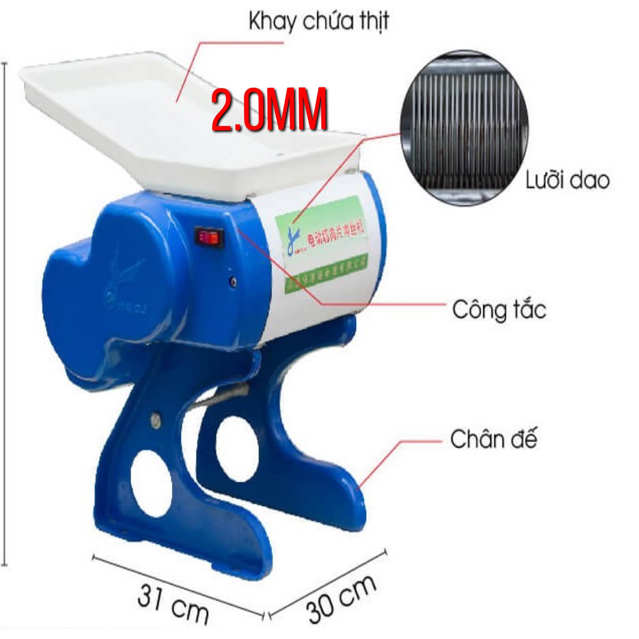 Máy Cắt Thịt Bò Tươi Sống RS-70D (2,5 mm)