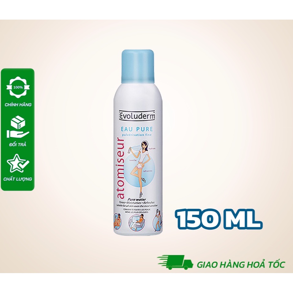 Xịt Khoáng Evoluderm Atomiseur Eau Pure Dưỡng Da, Cấp Ẩm 150ML & 400ML - 𝗠𝗮𝗺𝗮𝗽𝘂𝗸𝗮