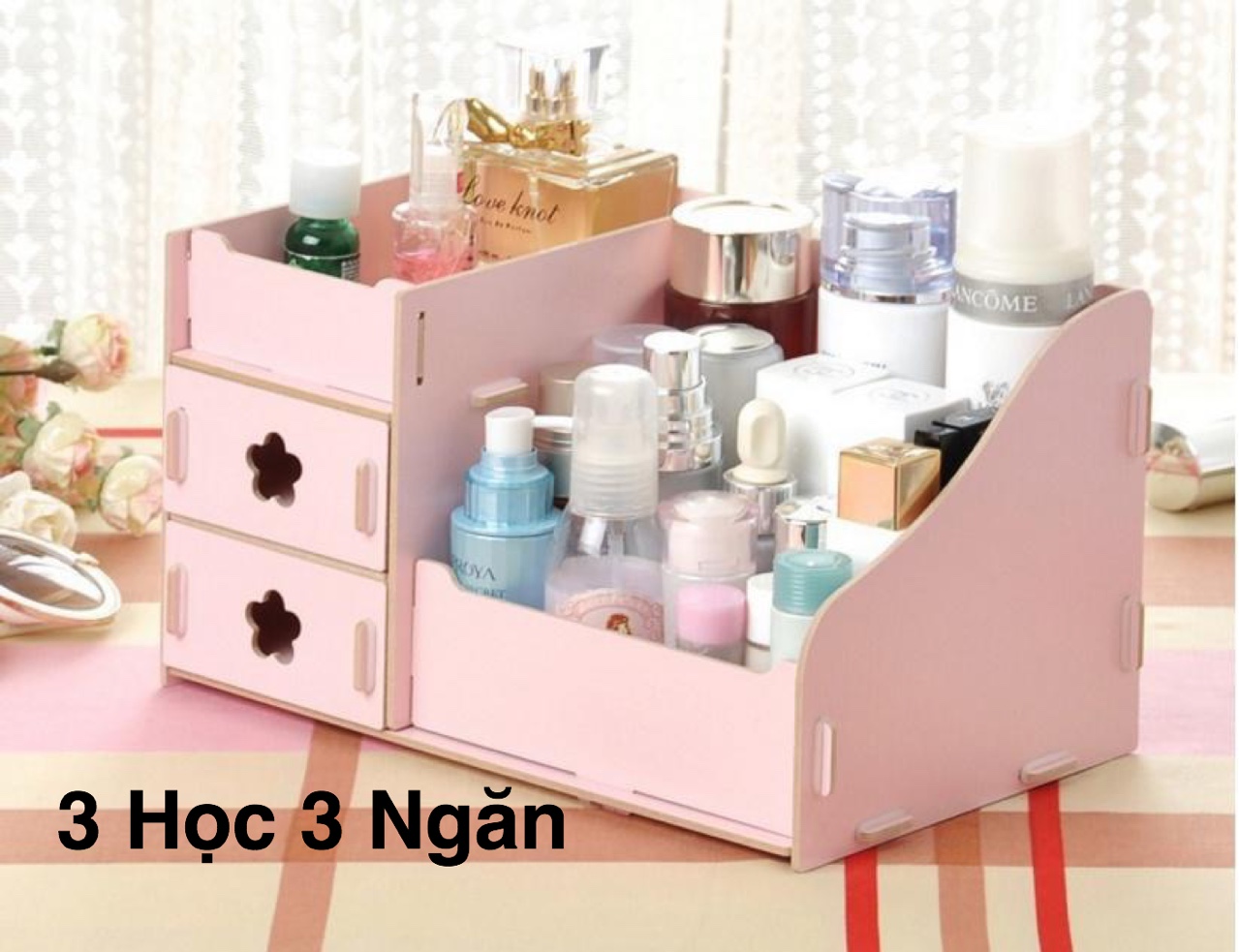 [ LOẠI TỐT ] KỆ ĐỰNG MỸ PHẨM 3 NGĂN 3 HỌC , ĐỰNG ĐỒ TRANG ĐIỂM SON MÔI - ĐỰNG VẬT DỤNG NHỎ CẦN THIẾT - SIZE LỚN