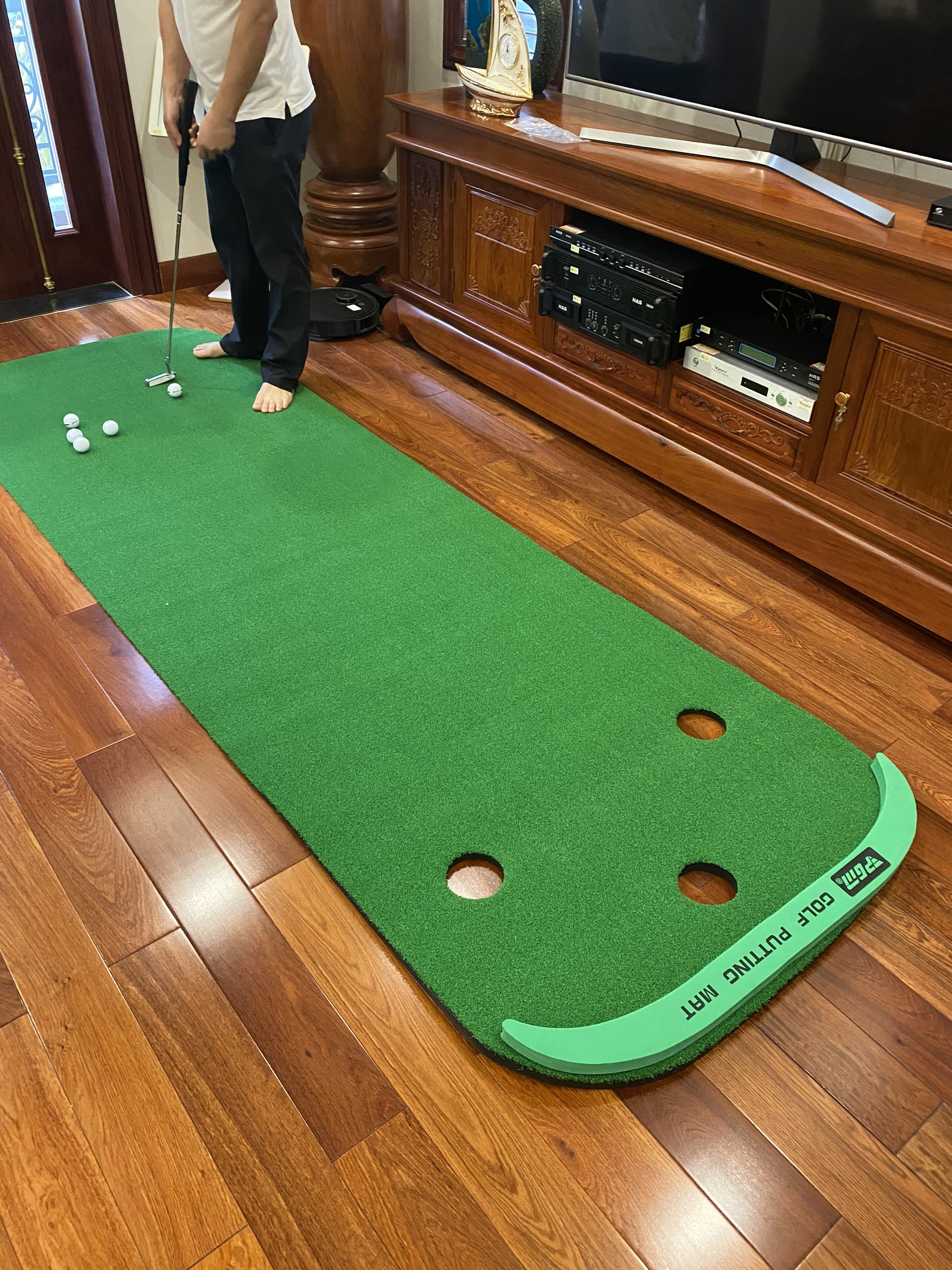 Thảm tập Golf PGM Putting Mat 3 lỗ CH255