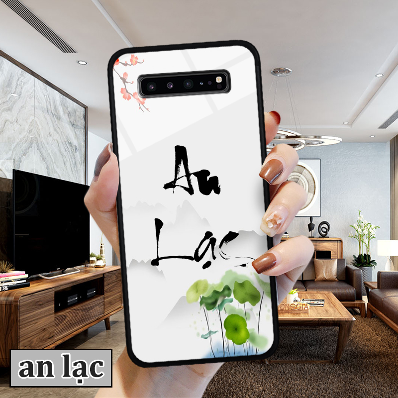 Ốp lưng kính 3D Samsung S10 5G in chữ thư pháp ý nghĩa