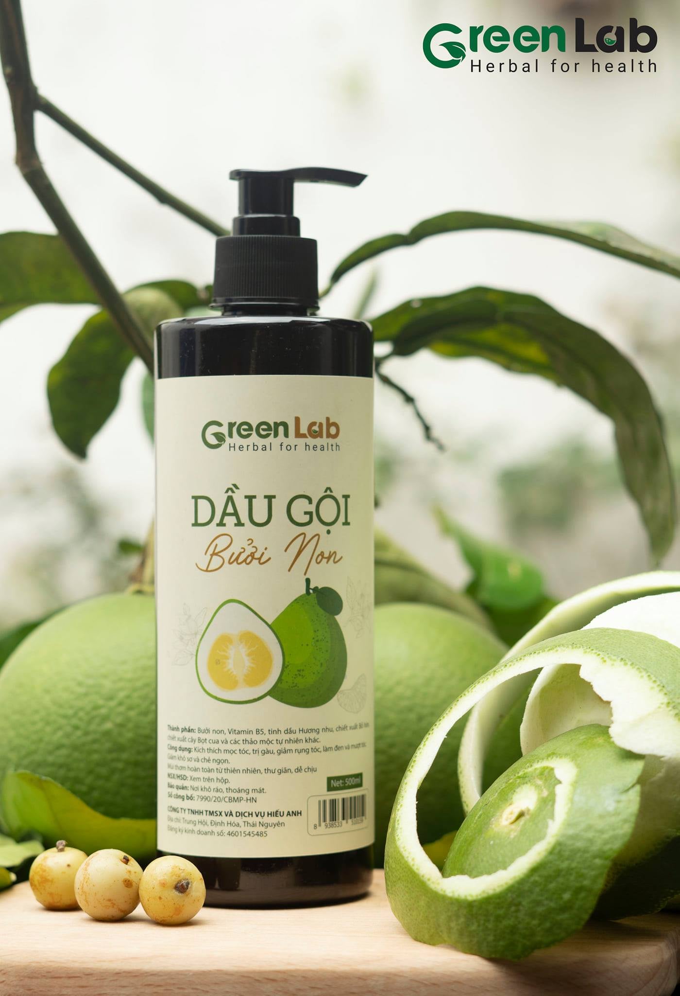 Dầu gội thảo mộc Bưởi Non Greenlab