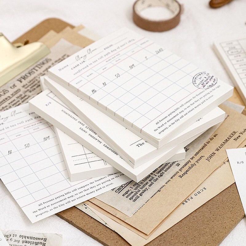 Tệp 50 giấy nền/ note vintage