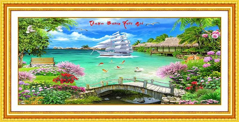 Tranh đính đá Thuận buồm xuôi gió VS189