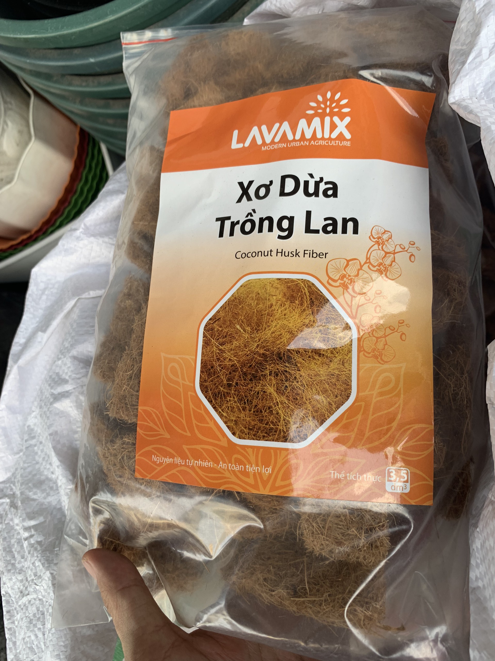 Dụng cụ làm vườn Xơ dừa trồng phong lan - Nguyên Liệu tự nhiên