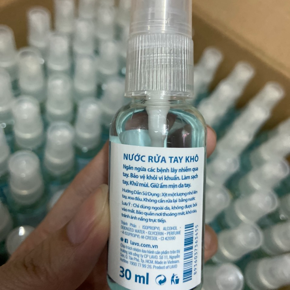 [HCM]NƯỚC RỬA TAY KHÔ DIỆT KHUẨN LAVOX MINI 30ML