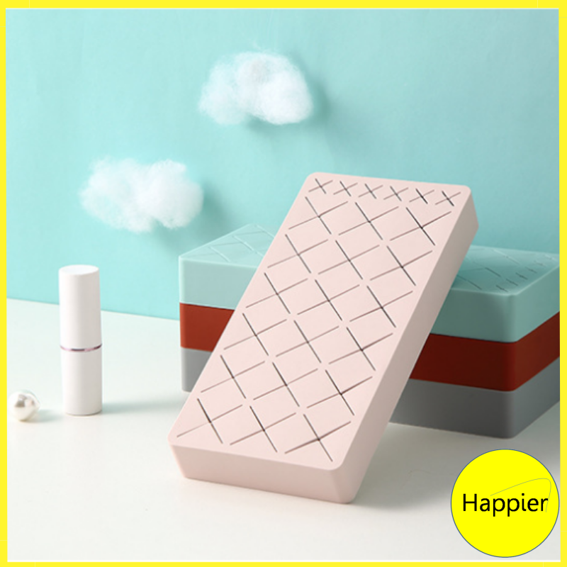 Khay Đựng Son Mỹ Phẩm Silicon 24 ô - Happier