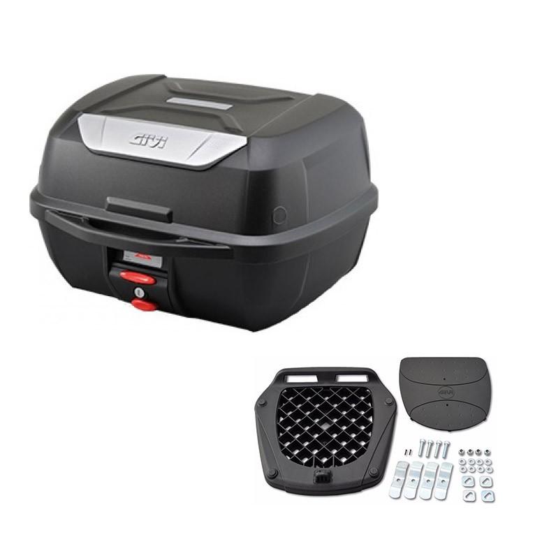 [HCM]Thùng sau xe máy GIVI E43NTL - Monolock Top Case - Tặng kèm đế chính hãng - Bogia.vn