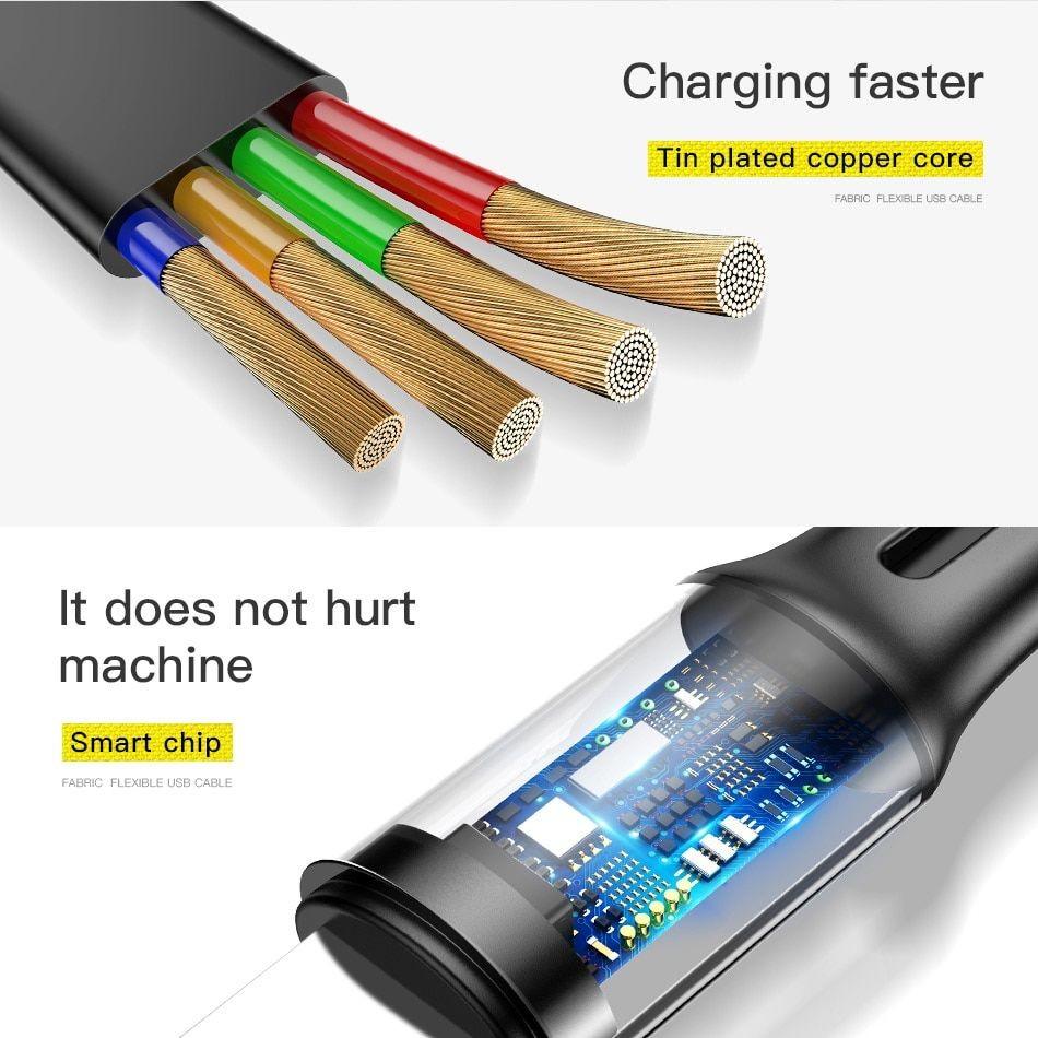 Cáp sạc 3 đầu thông minh Lightning Type C và Micro USB Iphone ( dây rút ) new 2019
