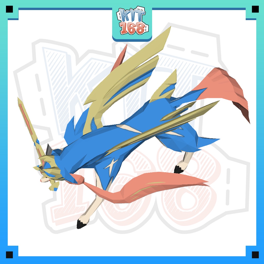 Mô hình giấy Anime Game Pokemon Zacian