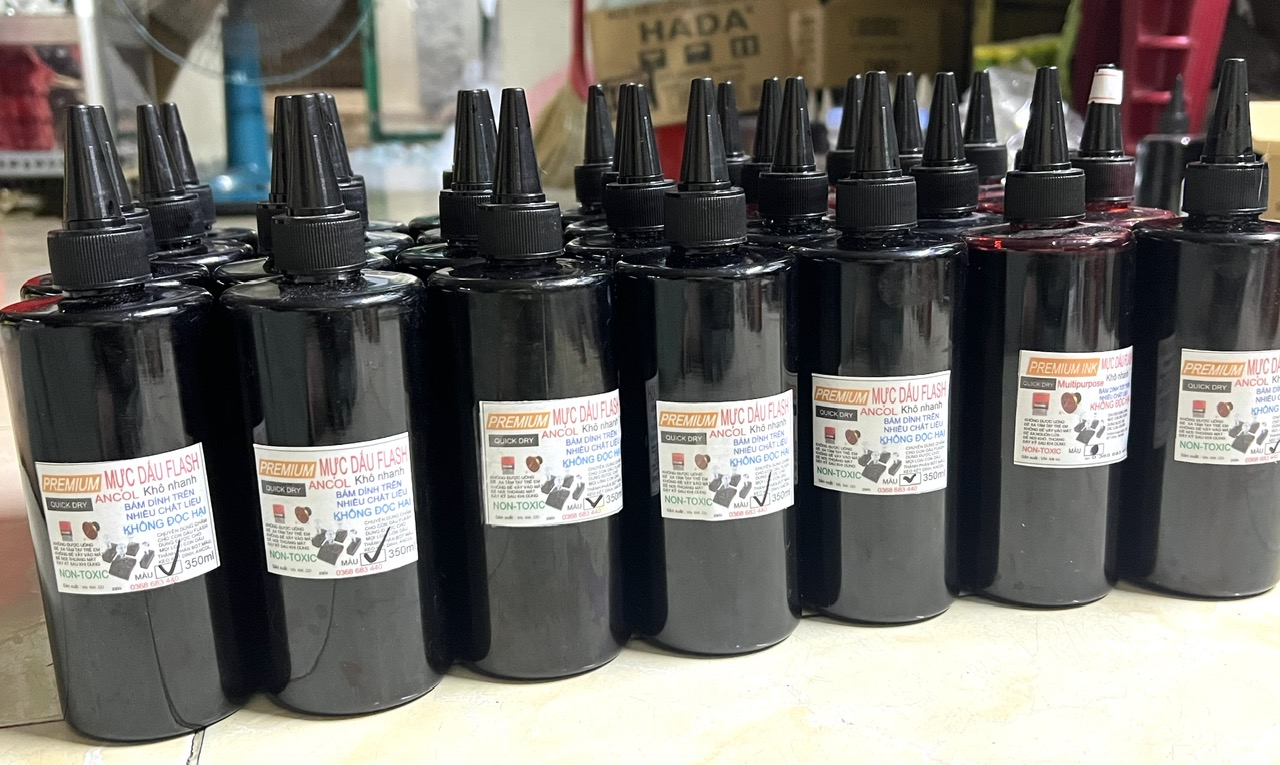 MỰC ĐÓNG DẤU FLASH CHAI TO 350ML