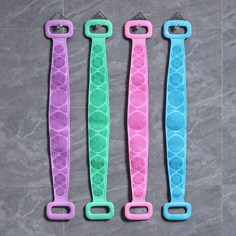Dây Chà Lưng 2 Mặt Bằng Silicone Có Hạt Massage