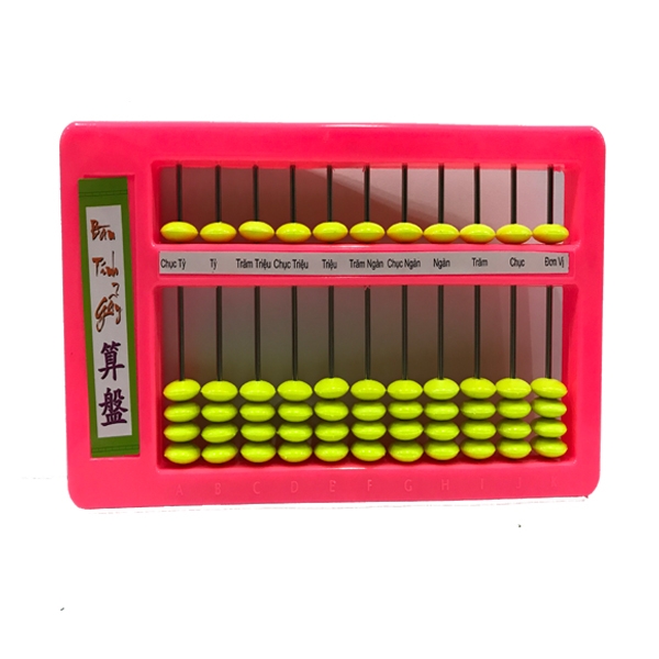 Bàn tính gẩy btg-001 - mẫu 1 - màu hồng