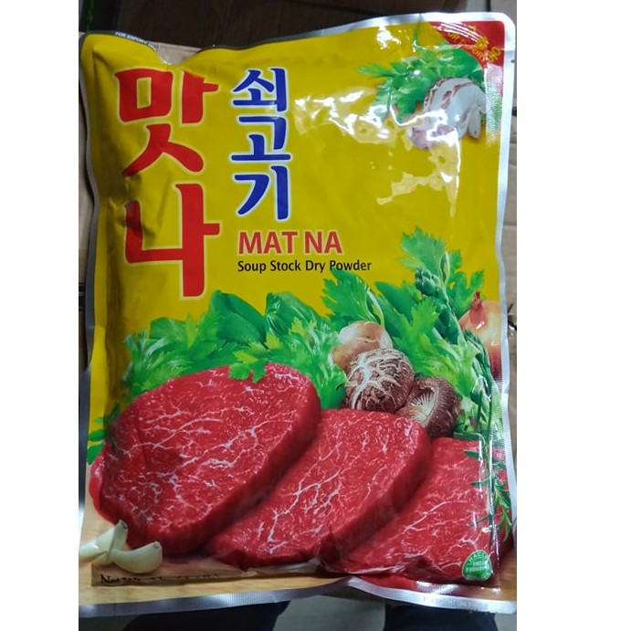 Bột nêm bò hàn quốc, hạt nêm bò matna túi to 2kg - 맛나 쇠고기