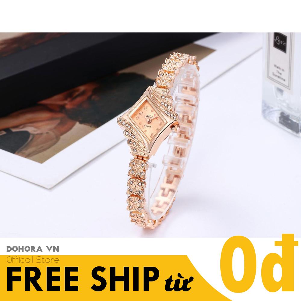 Đồng hồ thời trang, Đồng hồ nữ, Dây thép không gỉ bền bỉ, Chống nước, Mặt đính đá, Sang trọng, Đẳng cấp D55