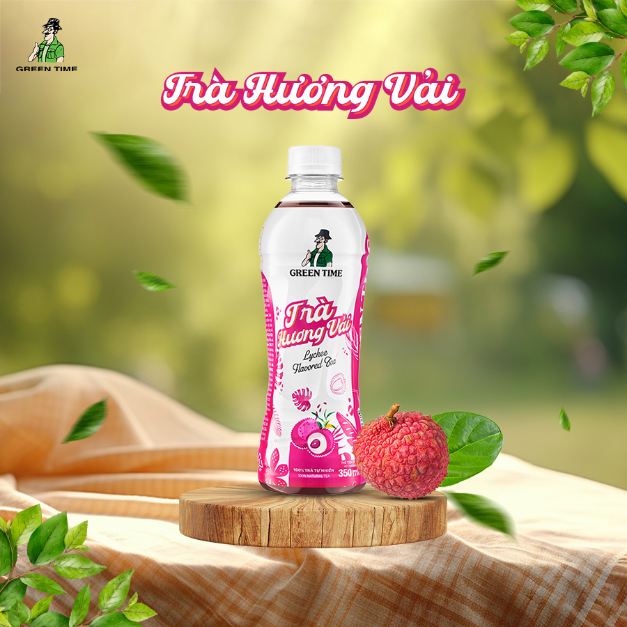 Thùng 24 chai Lục Trà Lài Mật Ong - GREEN TIME (490ml)