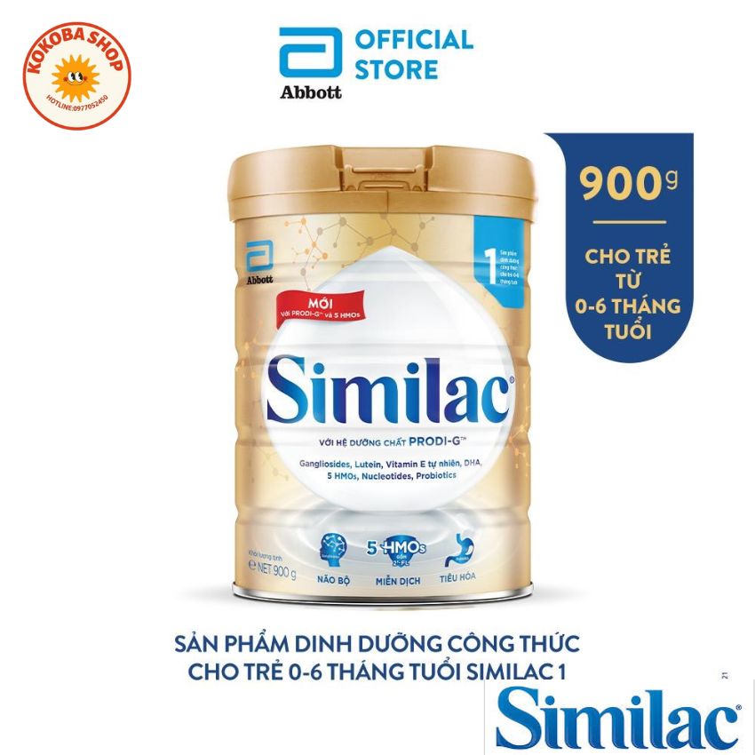 Sữa Bột Similac 900g  Cho Trẻ Từ 0-6 Tháng Tuổi .