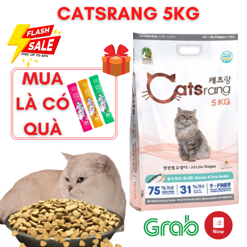 Catsrang 5kg thức ăn hạt cho mèo trên 6 tháng tuổi