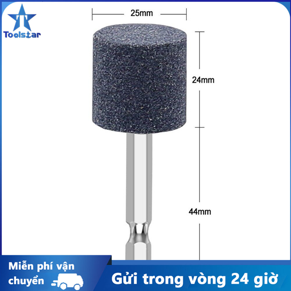 Hexagonal Shank Grinding Head Brown Corundum Wheel Sharpening Heads Cone/Cylindrical Portable Grinding Drill Tool Sharpener