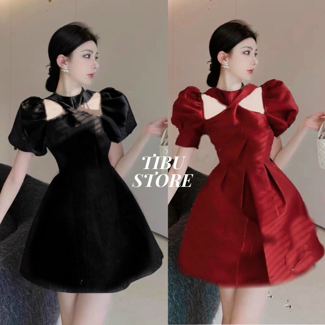 Đầm Tapta Cổ Chéo