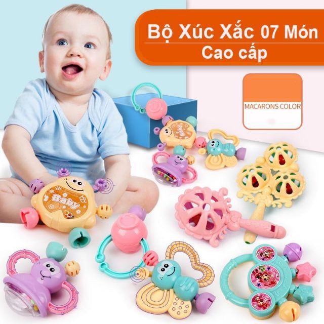 Bộ đò chơi xúc xắc 7 món hình thú cho bé