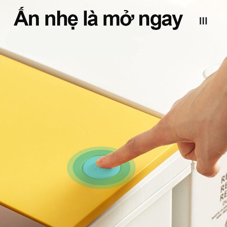 Thùng rác 2 ngăn, 40 lít , phân loại rác riêng biệt
