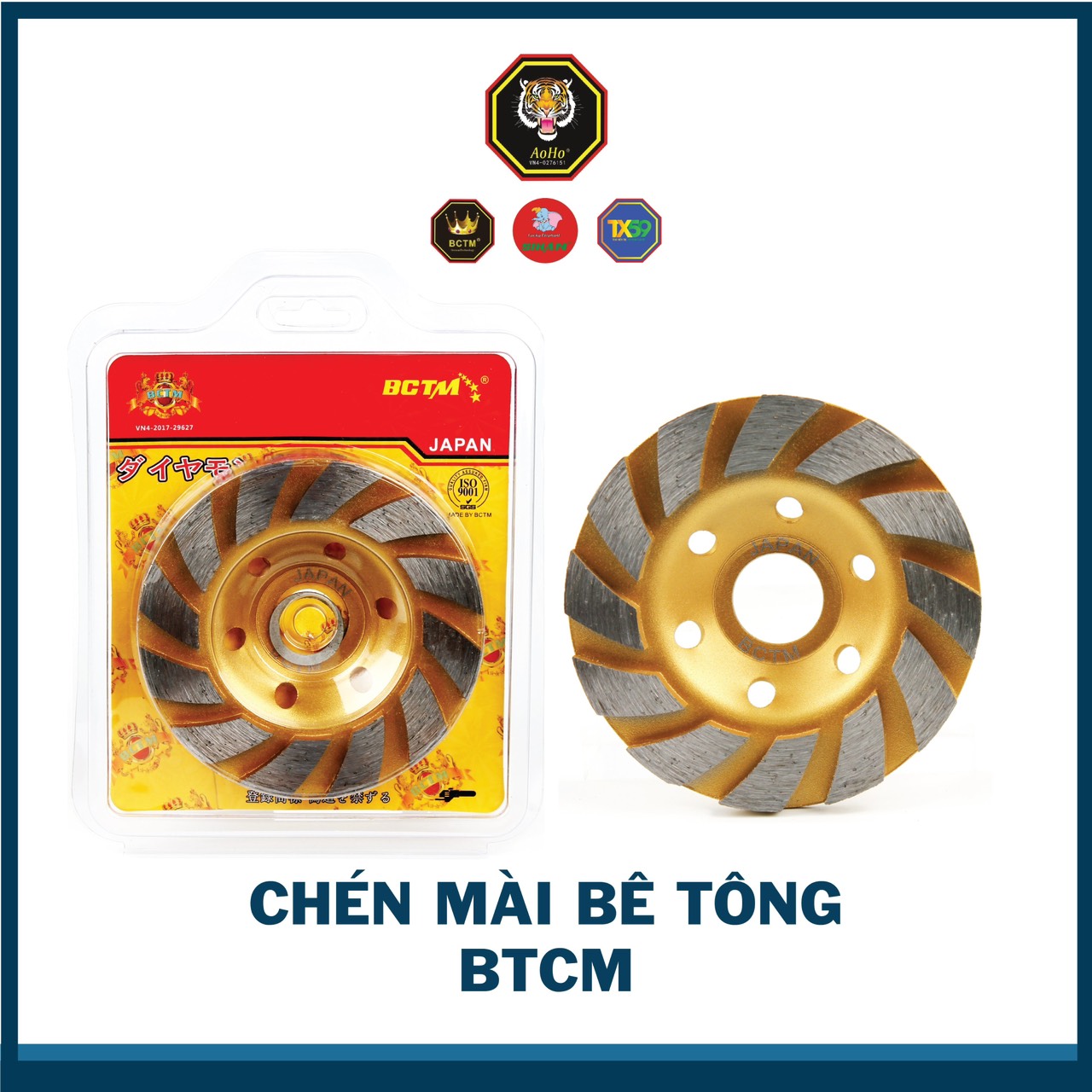 Chén mài bê tông BCTM - 1 TẤC - CHẤT LƯỢNG CAO CẤP